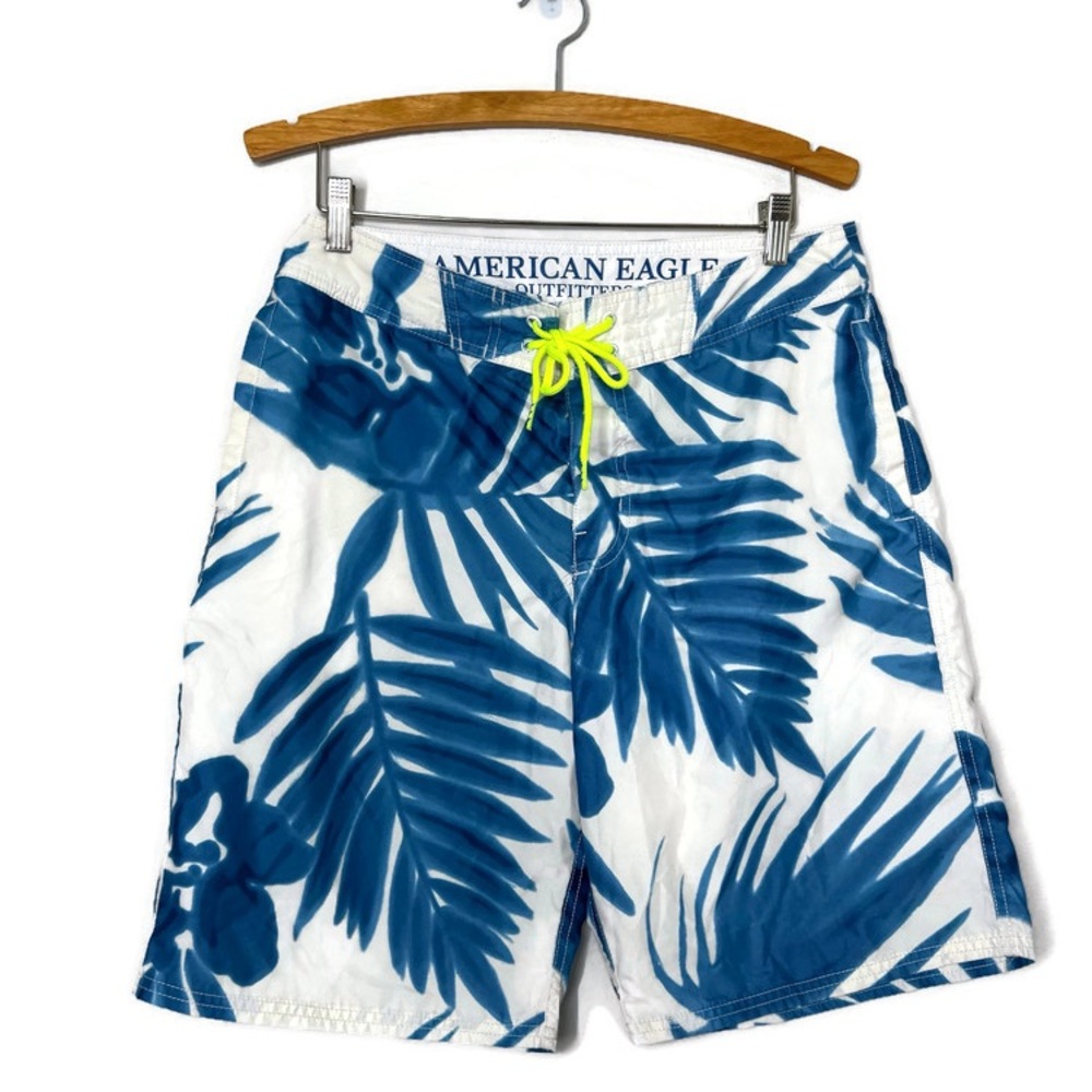 American Eagle Men’s Swim Trunks Unlined Tropical Print Men’s Size Medium